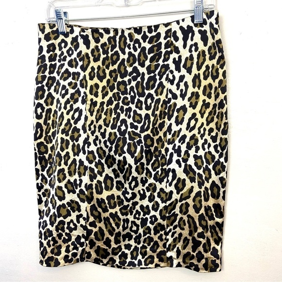 Cache Leopard Print SEXY PENCIL Skirt BUTT RUCHING and back zipper Y2K 9… - Picture 1 of 6